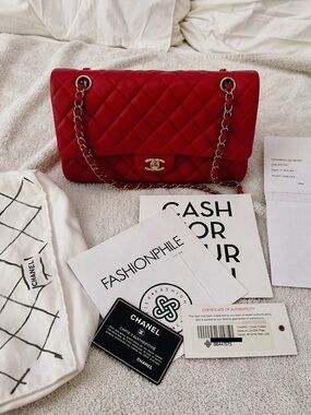 Chanel Boy Bag – Red Caviar Quilted Leather, Medium, Gold Hardware